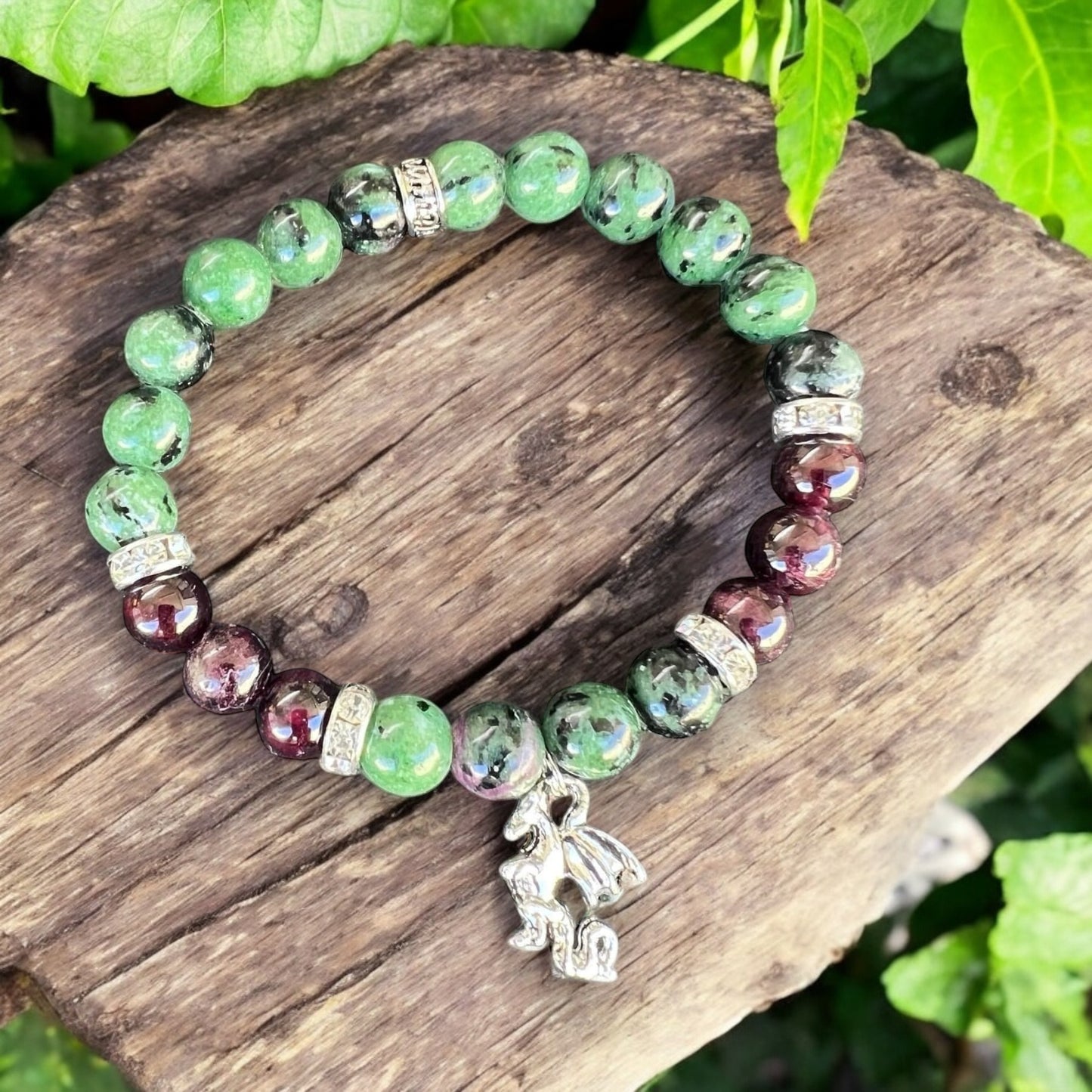 BRACELET || RUBY IN ZOISITE & GARNET