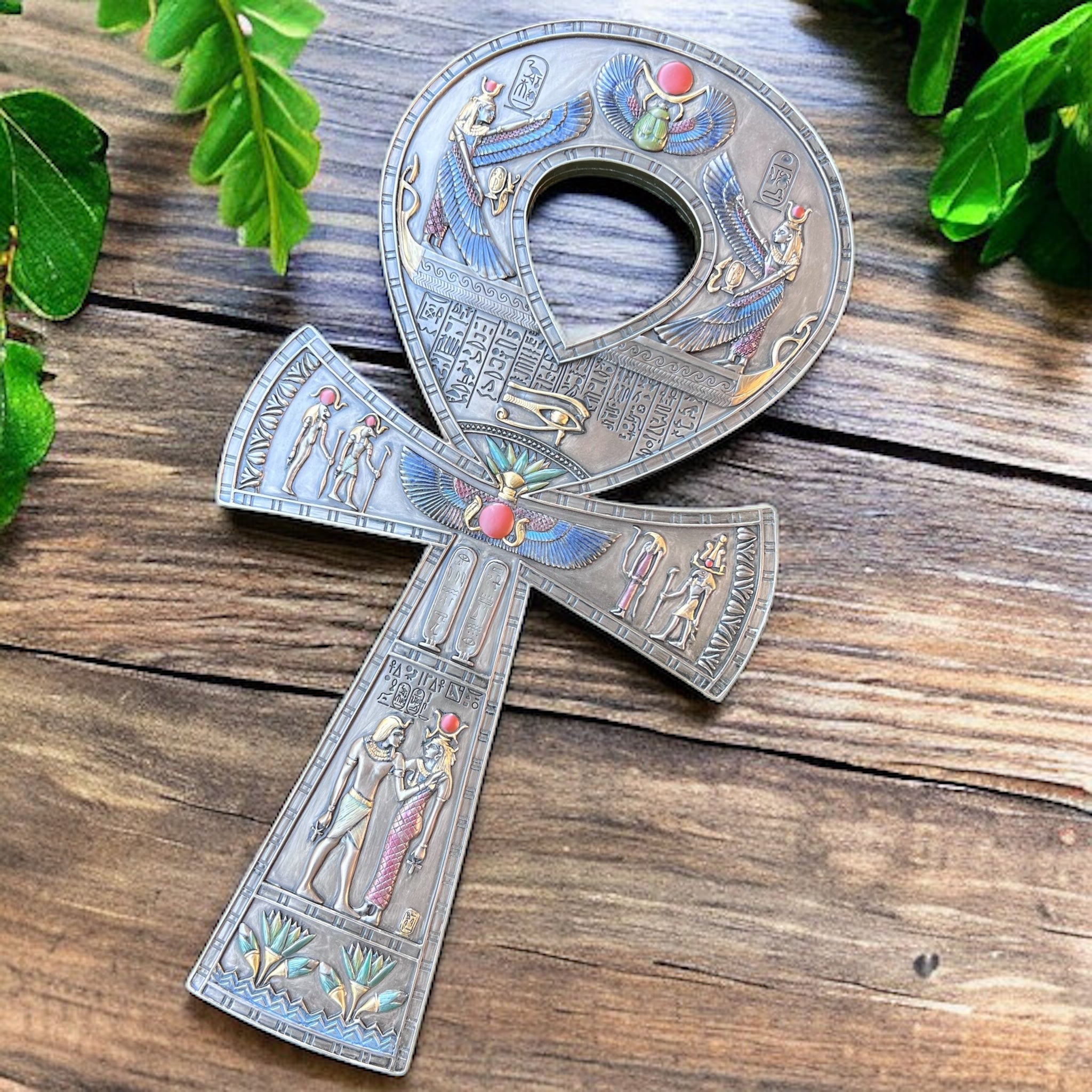 WALL HANGINGS || EGYPTIAN ANKH BRONZE PLAQUE