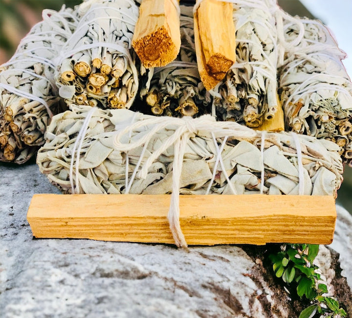 SMUDGE STICK || PALO SANTO & WHITE SAGE SMUDGING BUNDLE