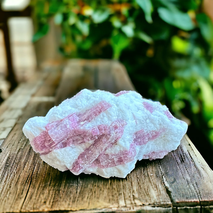 ROUGH STONES || PINK TOURMALINE IN QUARTZ