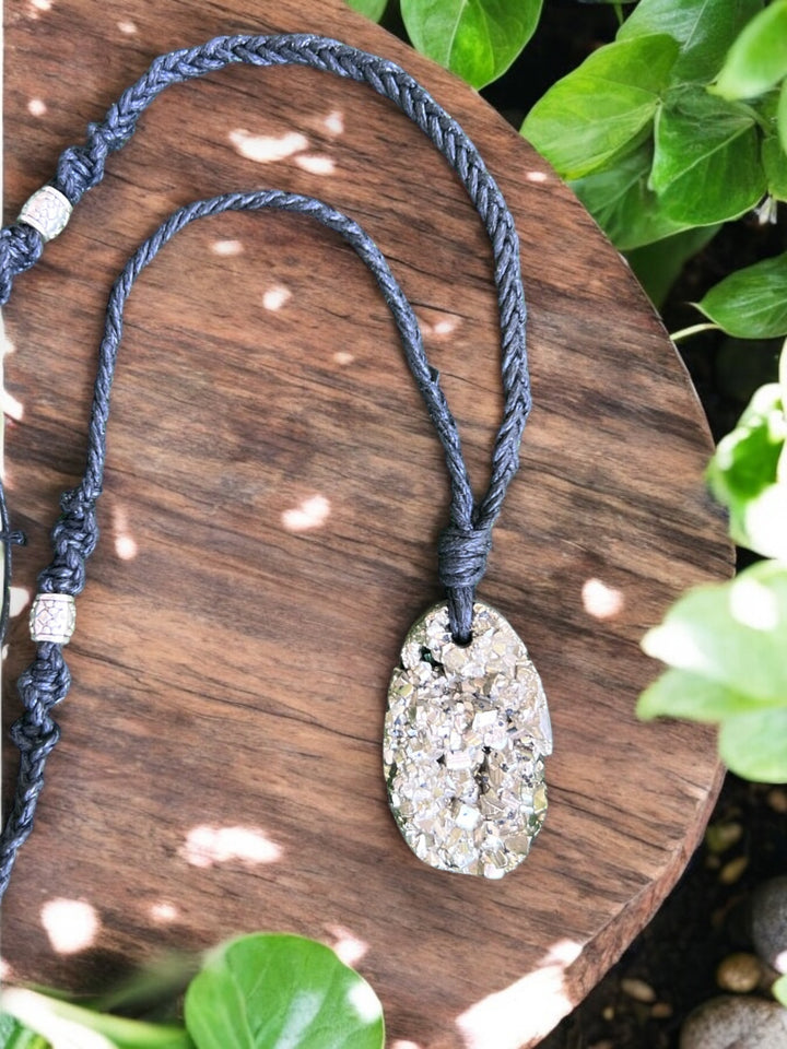 NECKLACE || PYRITE DRUZY