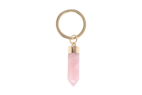 KEYRING || ROSE QUARTZ POINT