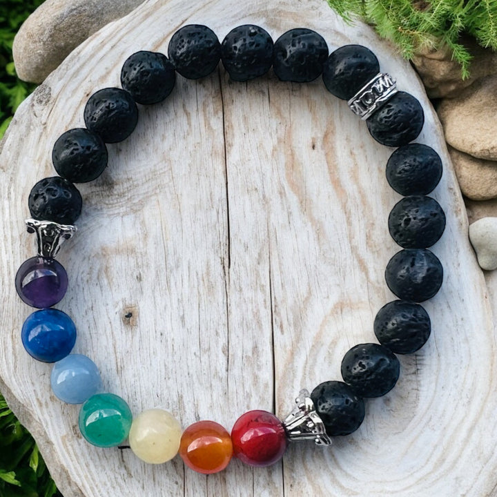 BRACELET || CHAKRA & LAVA STONE