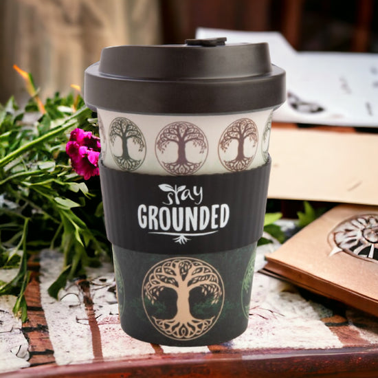 TRAVEL MUGS || ECOGO BAMBOO MUG - TREE OF LIFE