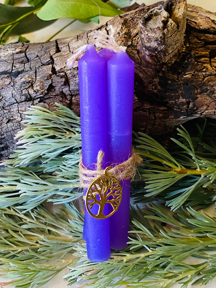 CANDLES || MINI WISH / SPELL || PURPLE - 3PK