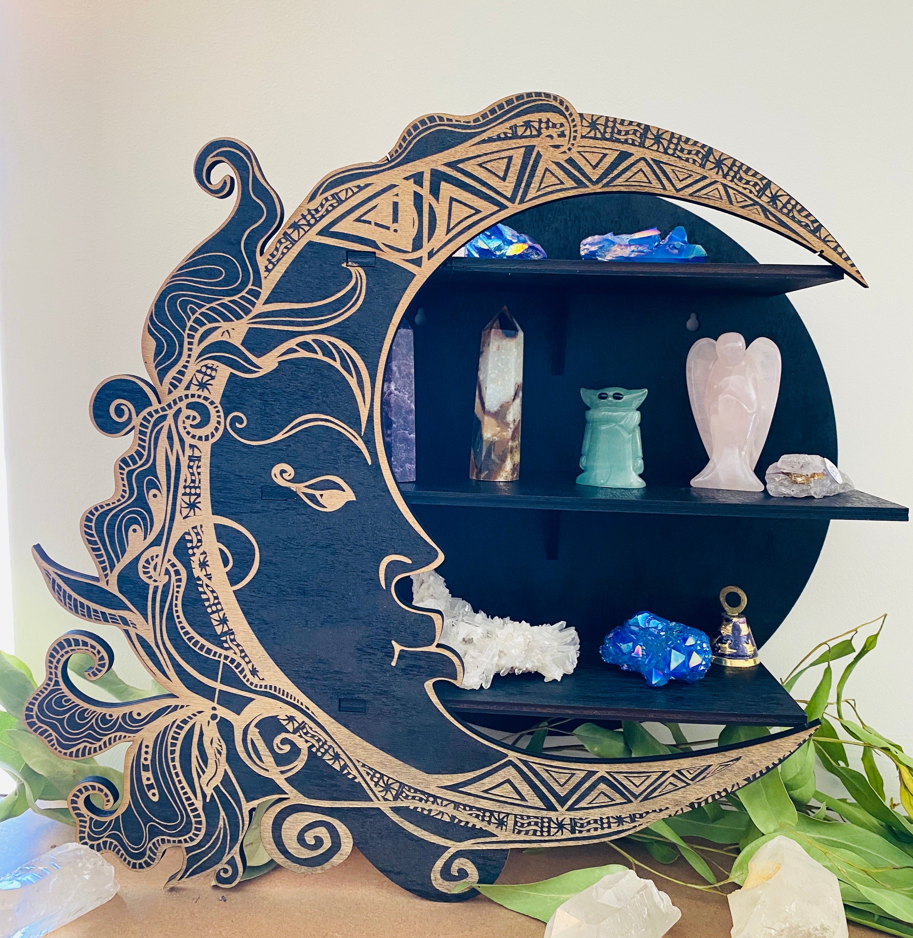 WALL SHELVES || MOON GODDESS - BLACK