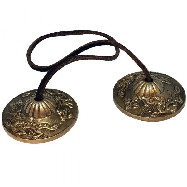 DRAGON TIBETAN TINGSHAS (CYMBALS) - 6CM